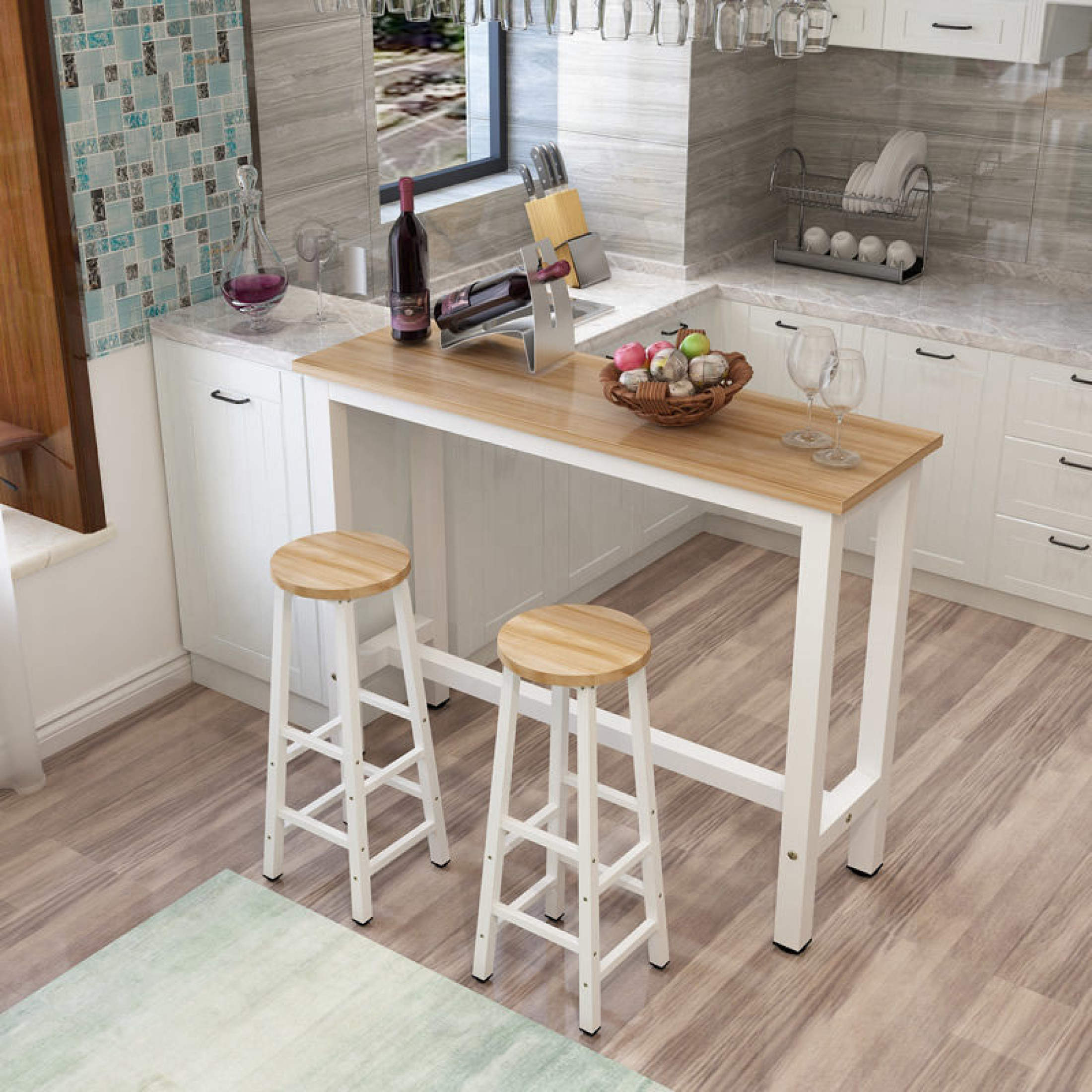 Bar table Bar Counter High Table Long Table Narrow Table Household ...