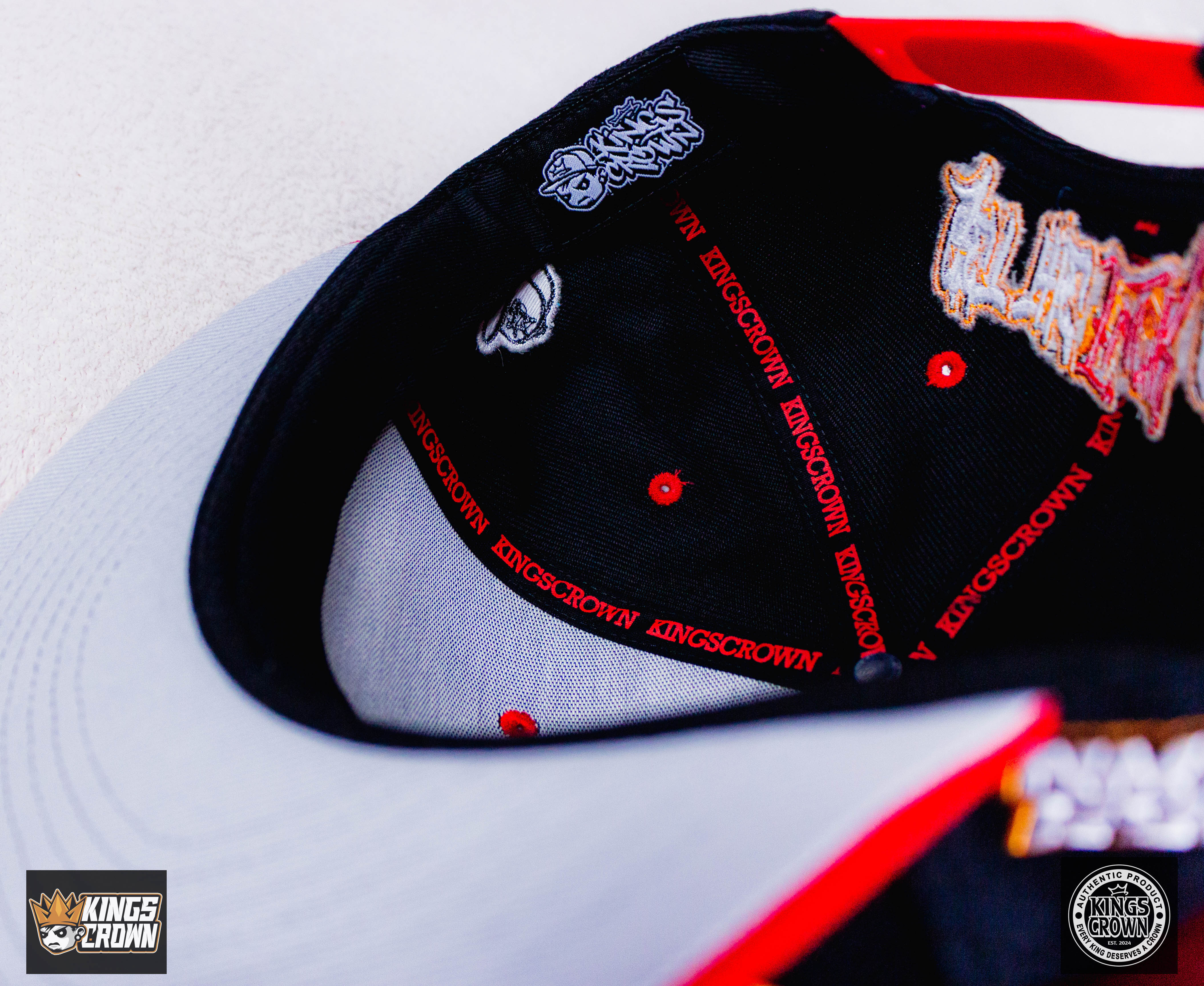 KingInamo Snapback BLACK & RED | Shopee Philippines