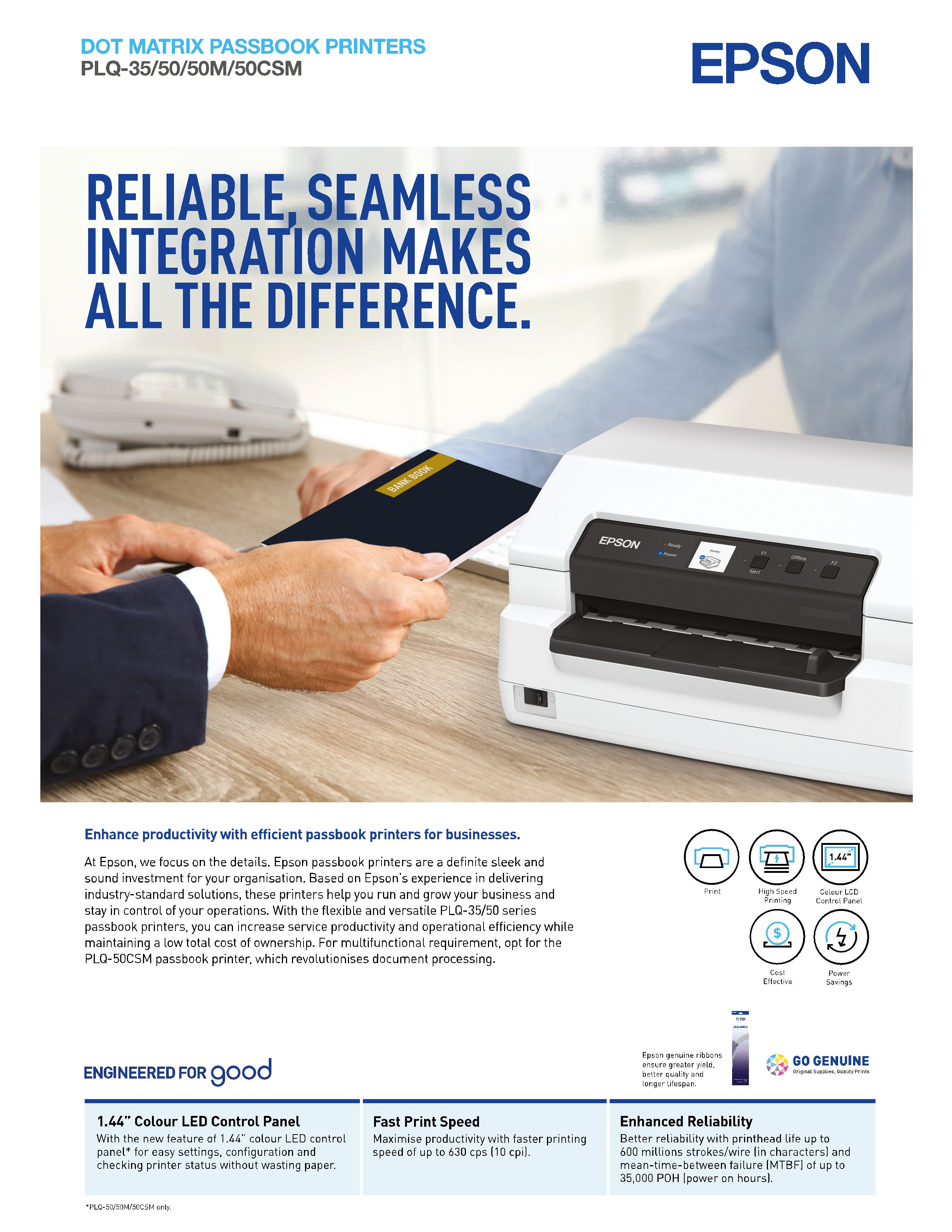 EPSON PLQ-35 Dot Matrix Passbook Printer PLQ35 | Shopee Philippines