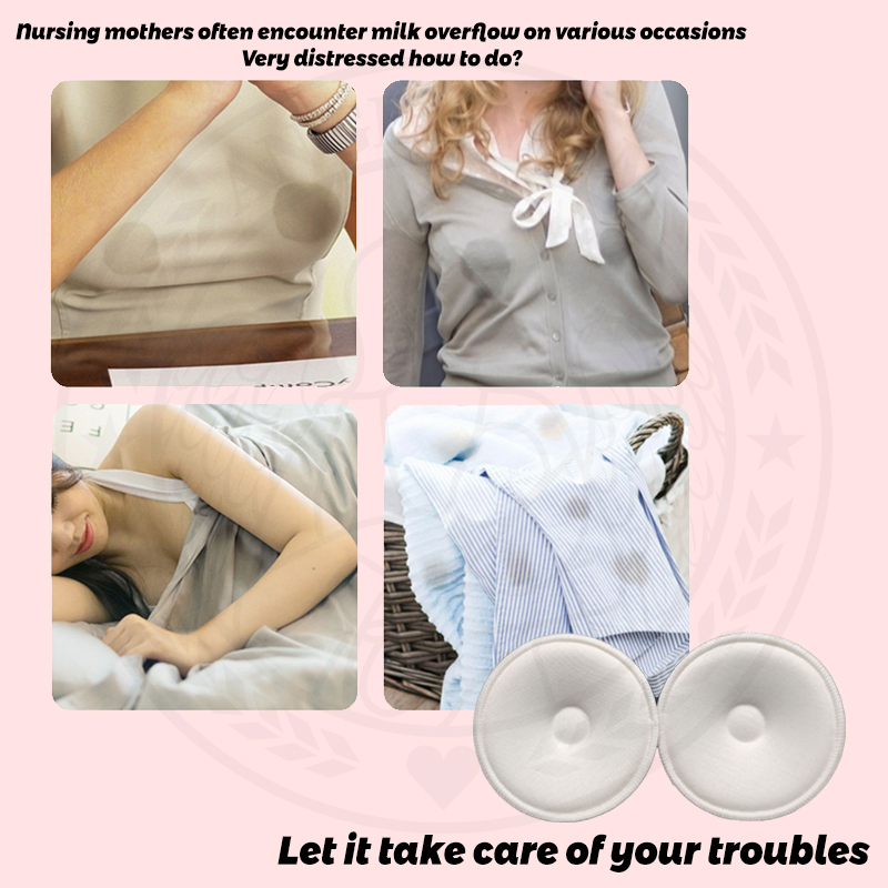 Washable Nursing Pads Anti Overflow Breast Pads Reusable Absorbent ...
