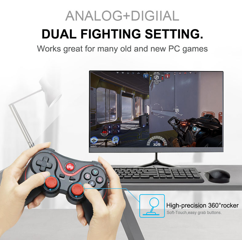 GEN GAME X3/T3 Wireless Bluetooth Gamepad Controller Bracket (Black ...