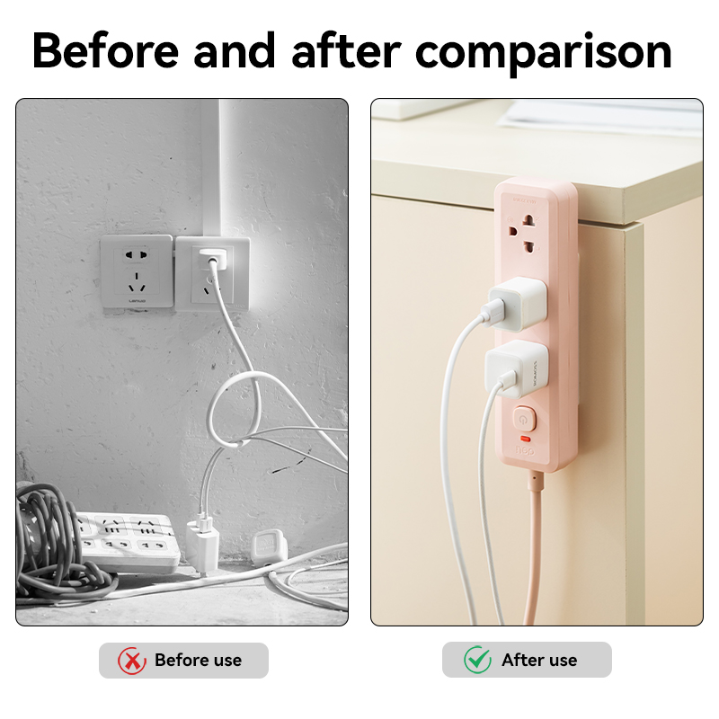 Deli Vusign Socket Holder Cable Organizer Self Adhesive Wall Mounted ...