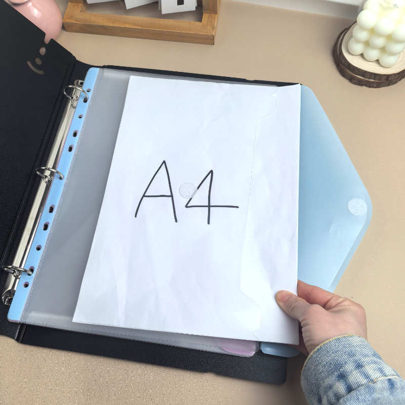 Long/A4 File Bag 11Hole Loose Leaf Bag for 2/3/4 Ring Binder ...