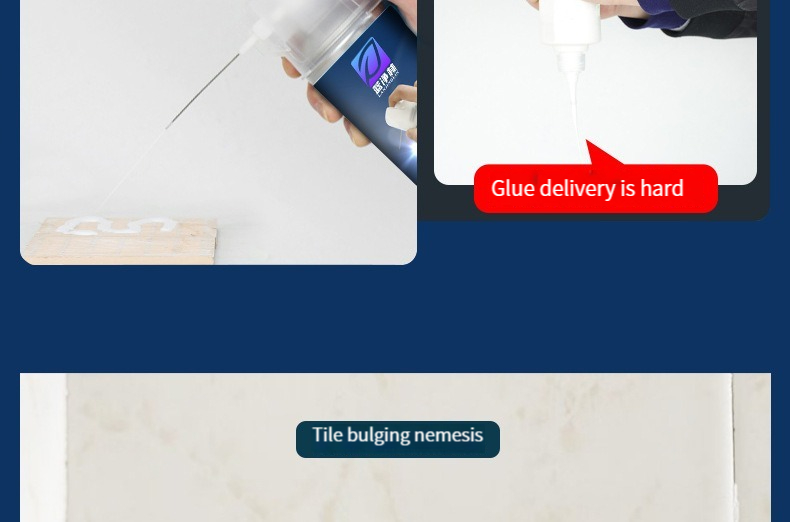 Fast-Curing Tile Adhesive Repair Glue - Anti-Crack Solution for Hollow ...