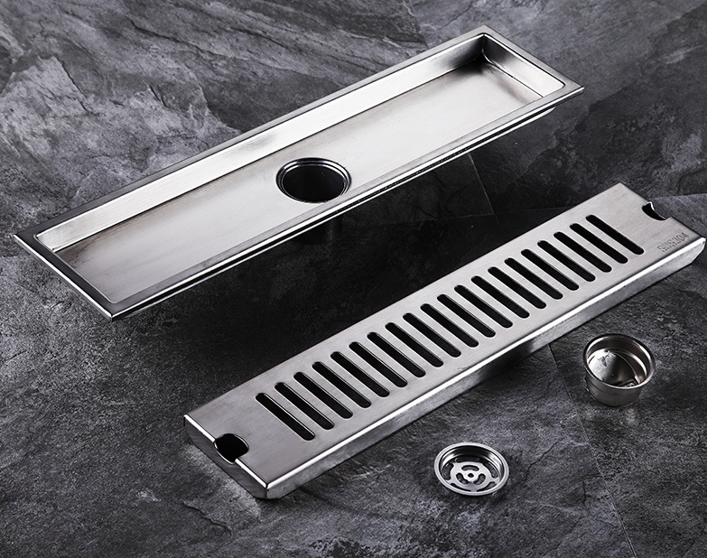 SUS304 stainless steel rectangular floor drain bathroom kitchen large ...