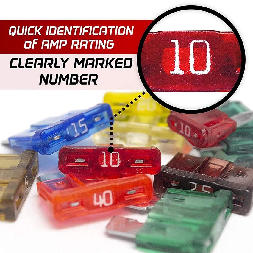 120pcs Colorful Fuse kit Assorted Micro Mini Box Car Insert Fuse ...