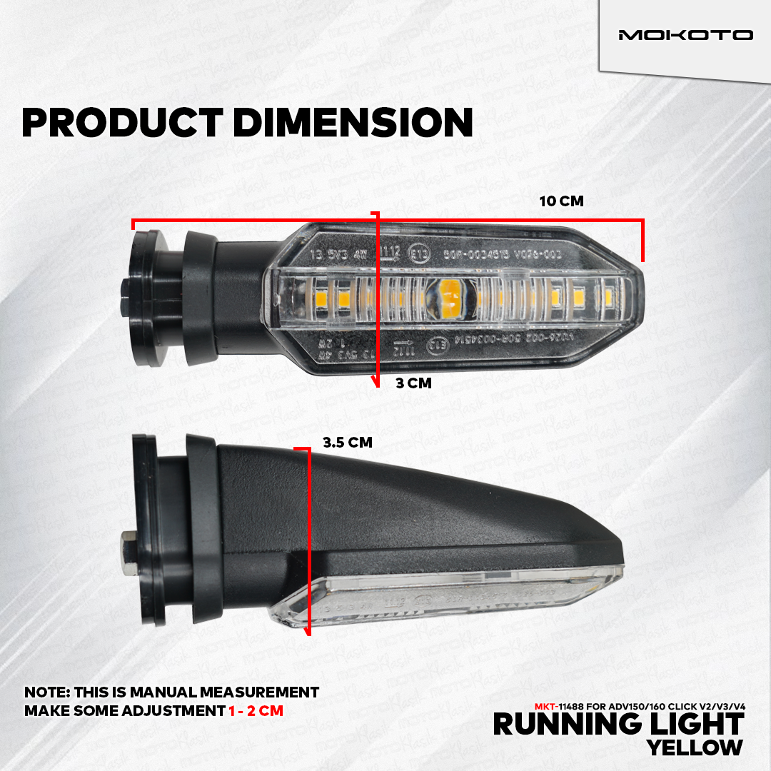 MOKOTO HONDA ADV 150/160 CLICK V2/V3/V4 RUNNING SIGNAL LIGHT AMBER ...