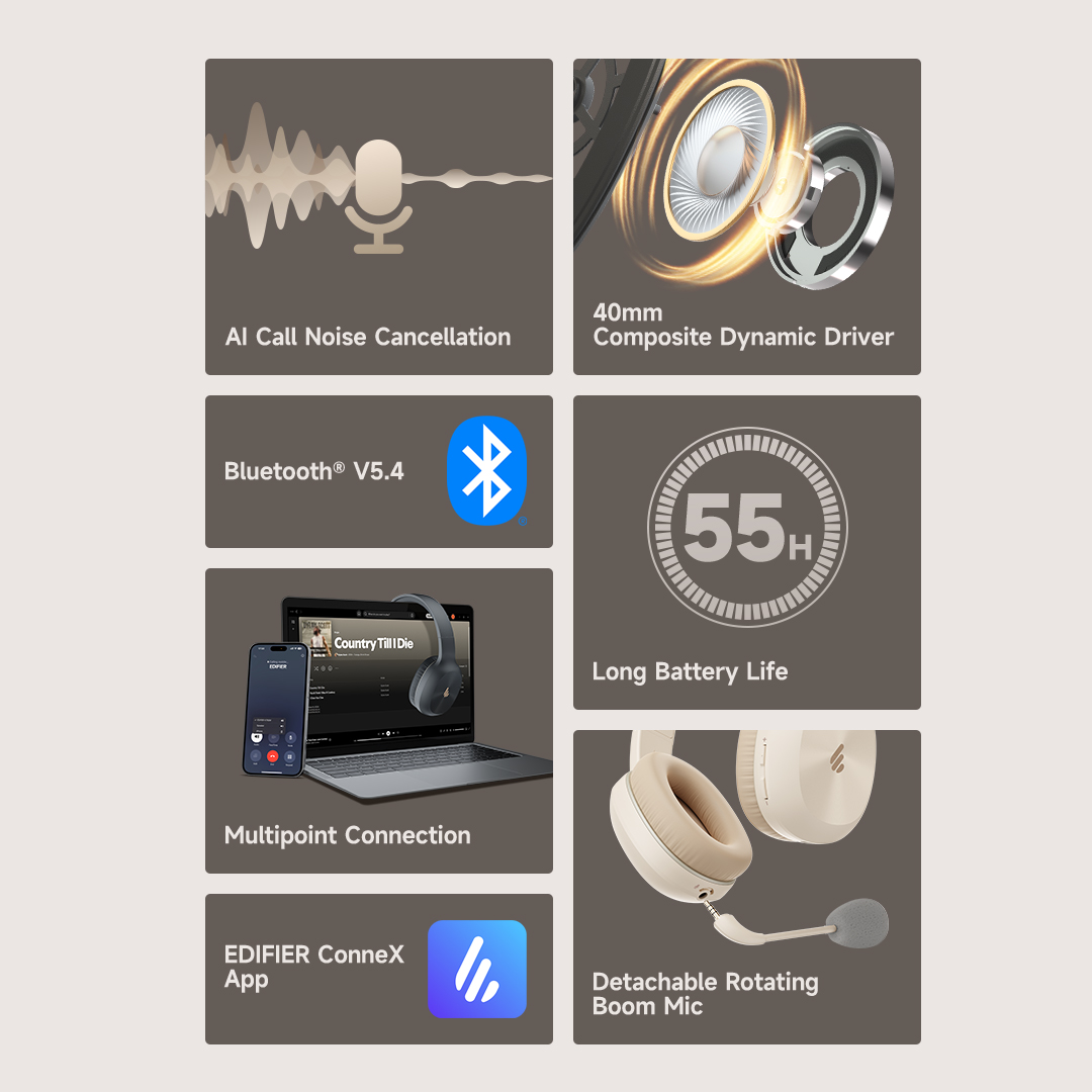 Edifier K750W Wireless Stereo Headset with Microphone | Shopee Philippines