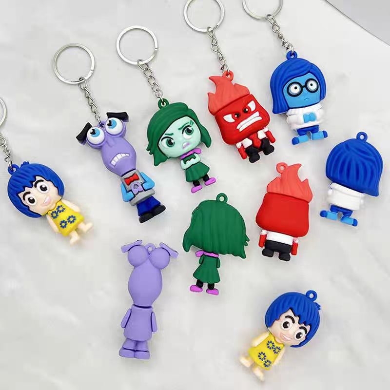 Inside Out Keychain hanging machine Backpack Pendant KidsToy Cartoon ...