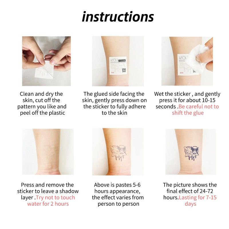 Tattoo Sticker Waterproof Lasts to 15 Days Long Lasting Magic Tattoo ...