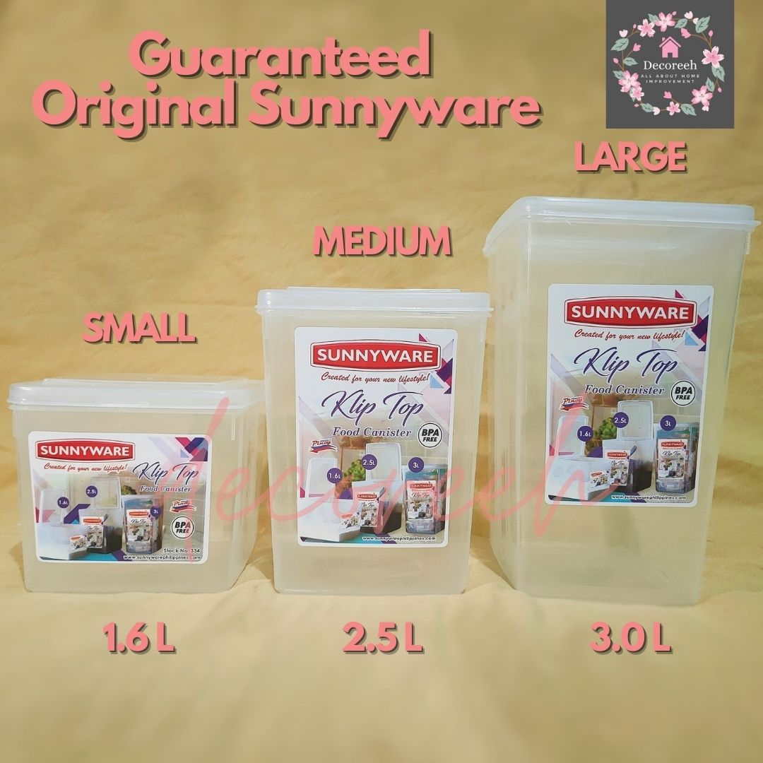 (1pc) CLIPTOP/KLIPTOP SUNNYWARE/ ROUND CANISTER HARD PLASTIC FOOD ...