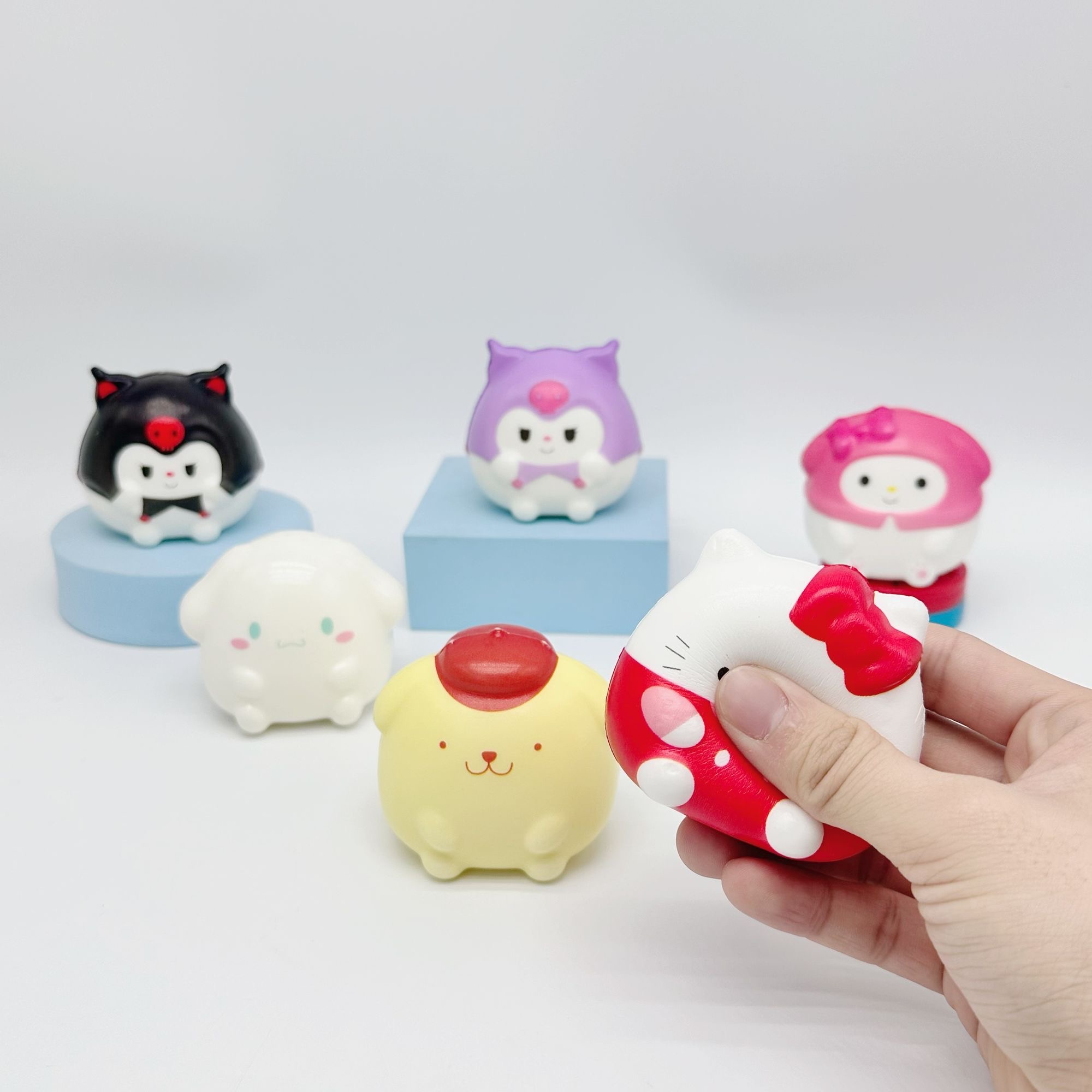 5pcs Sanrio Squishy Stress Decompression toys Cartoon Kids Hand ...