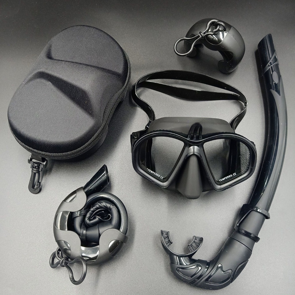 DIVI Folded Snorkeling Set for Adult Diving Mask Snorkel Scuba Diving ...
