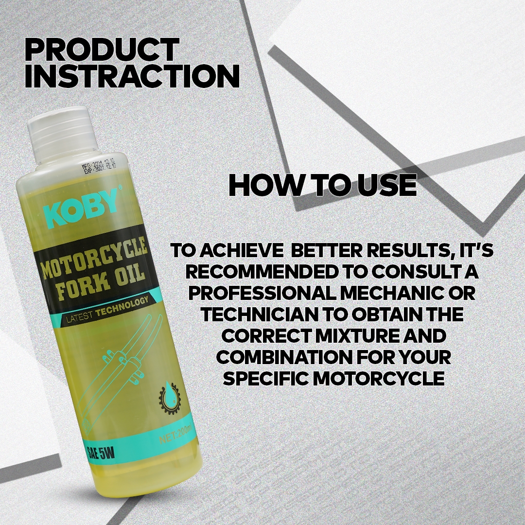 KOBY MOTORCYCLE FORK OIL 200ML SYNTHETIC BASED OIL HIGH PERFORMANCE ...