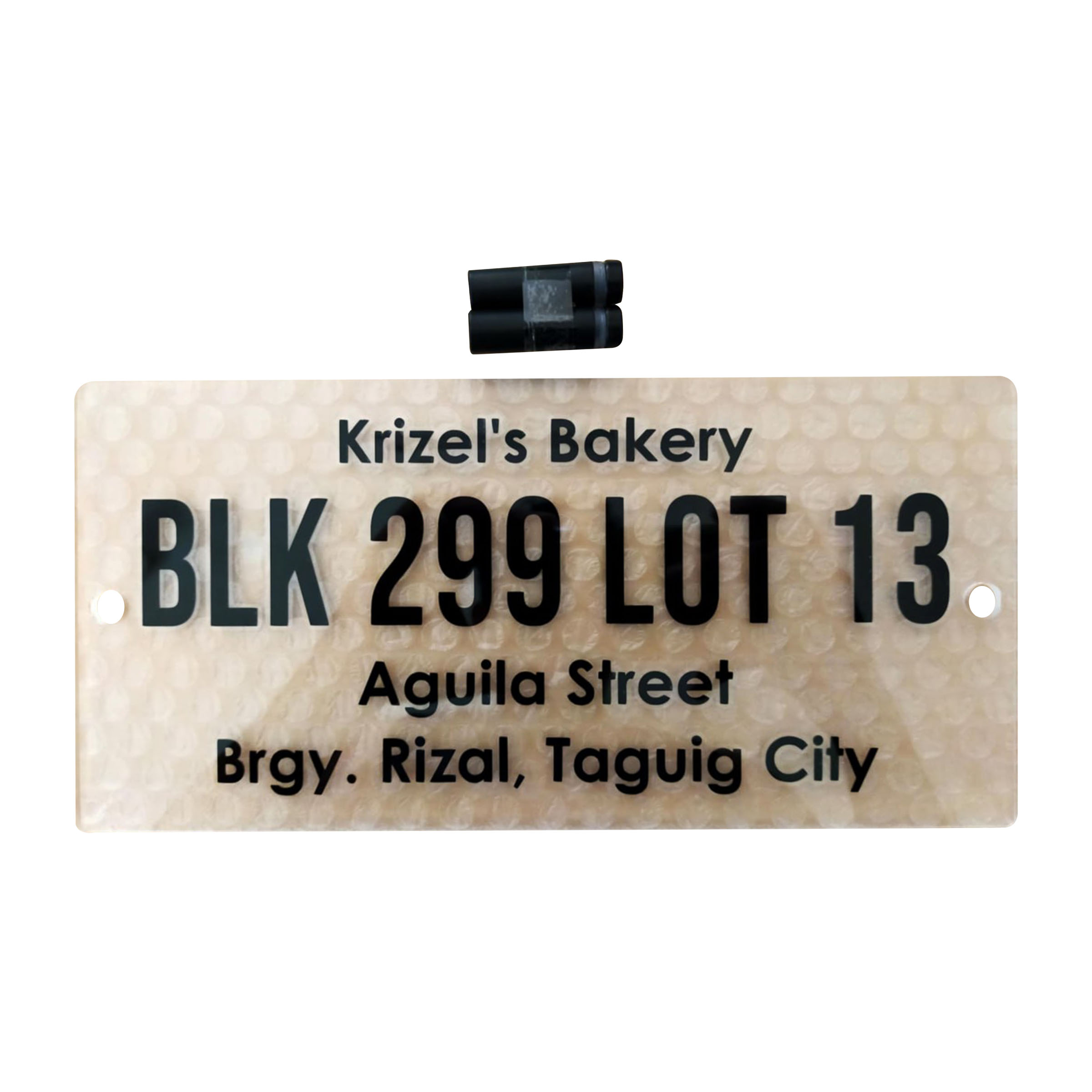 Custom House Address Plate Home Number Plate Block Lot 5mm Thick ...