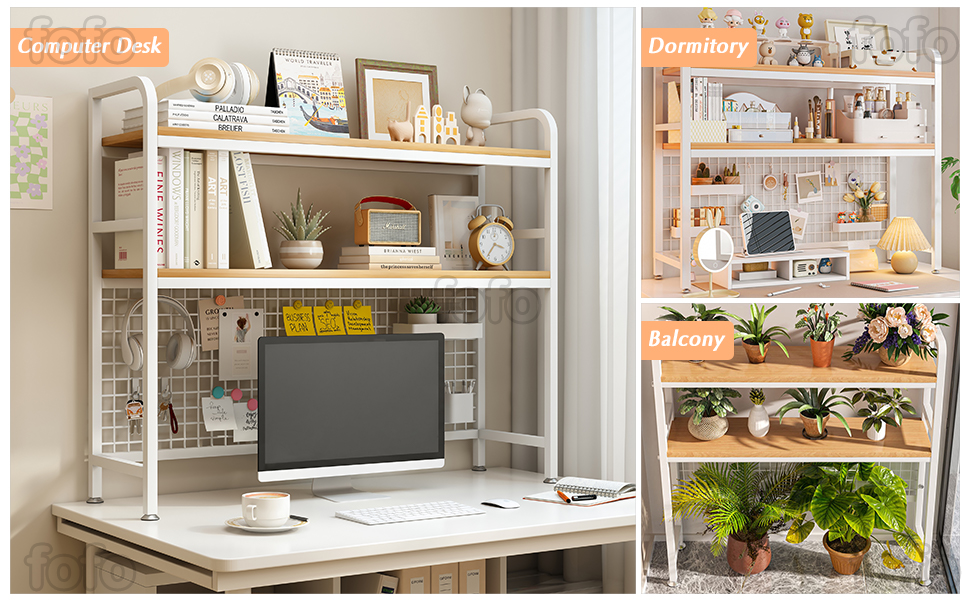 Spot/Book Rack Organizer Desk Organizer Rack Computer Desk 2 Layer ...