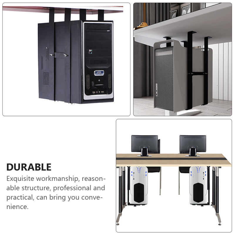 Desk Adjustable Stand Lift Computer Mainframe Hanger Host Box Bracket ...