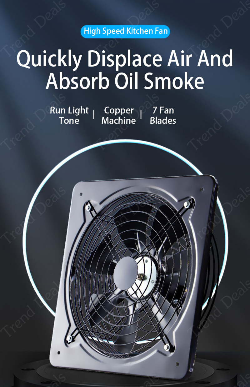 COD 7 Fan blades Exhaust Fan 10/12/14/16 inch all-metal ventilation fan ...