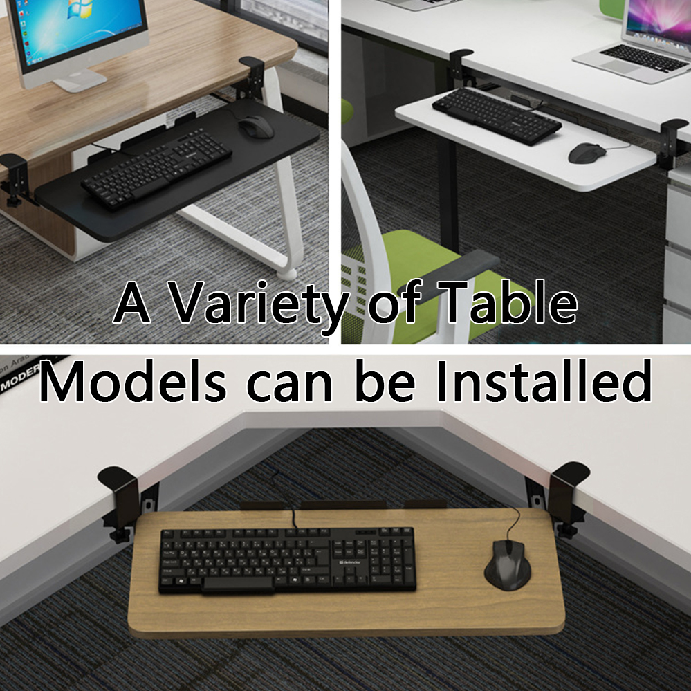 Keyboard Tray Computer Desk Rack Extension Board Holder Drawer Non ...