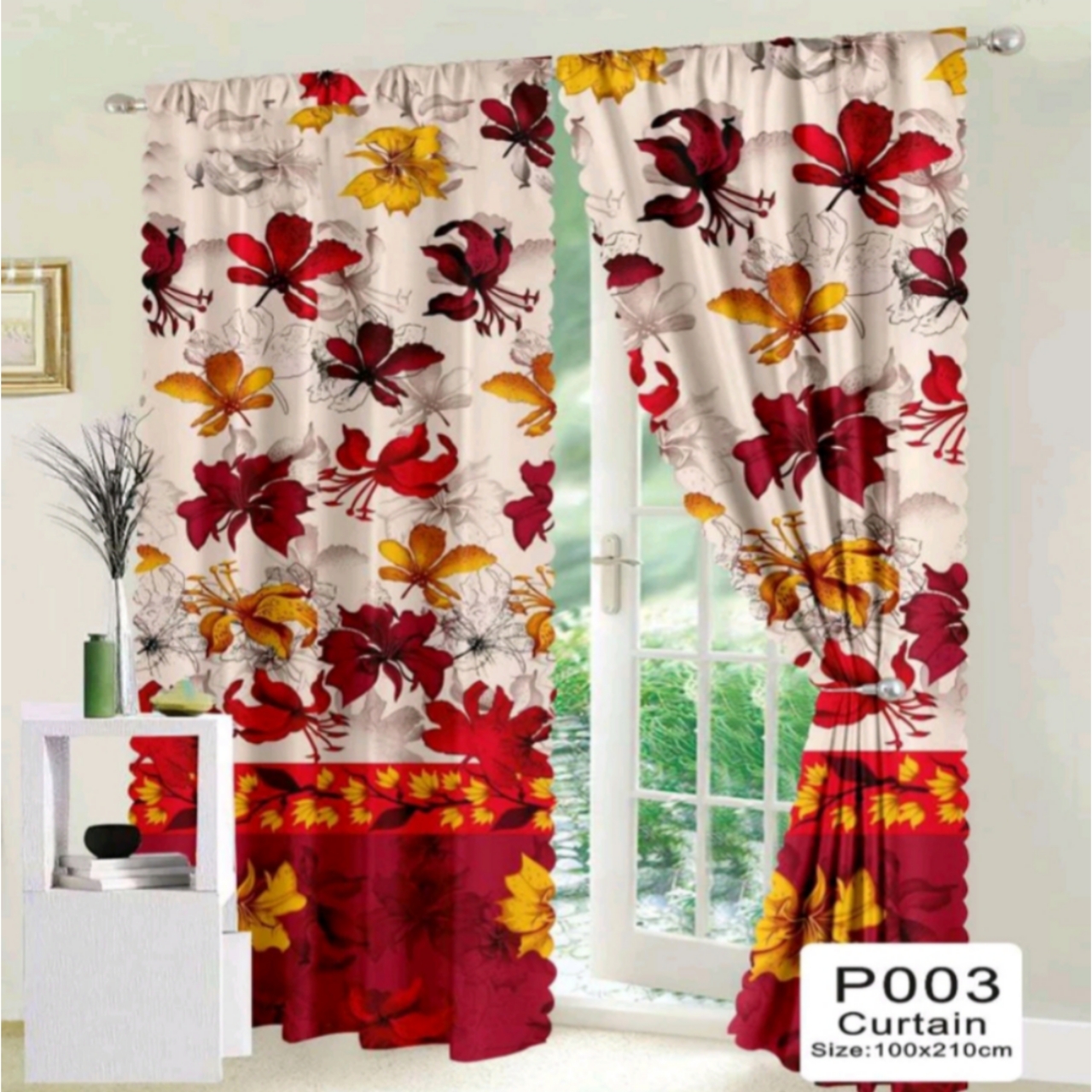 New Design 100x210CM Curtain For Window Kurtina Door Curtain Room ...