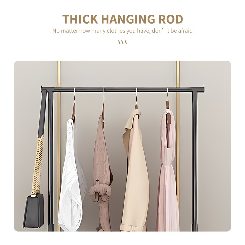 Bedroom Clothes Hanger Drying Rack Single Pole Balcony Drying Rack ...