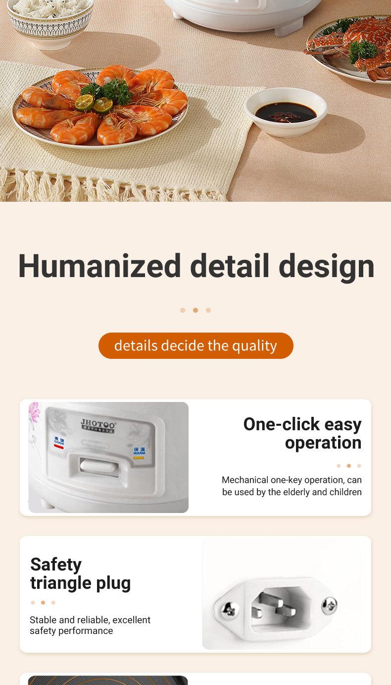 MIN Rice Cooker with steamer with Easy One-Button Operation for 1-9 ...
