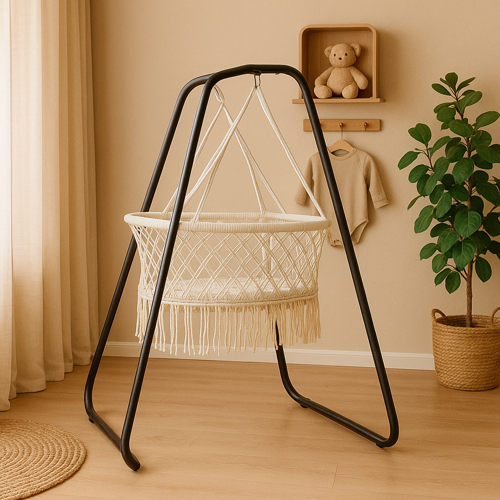 Duyan For Baby With Metal Stand Full Set Heavy Duty Cotton Rocking 