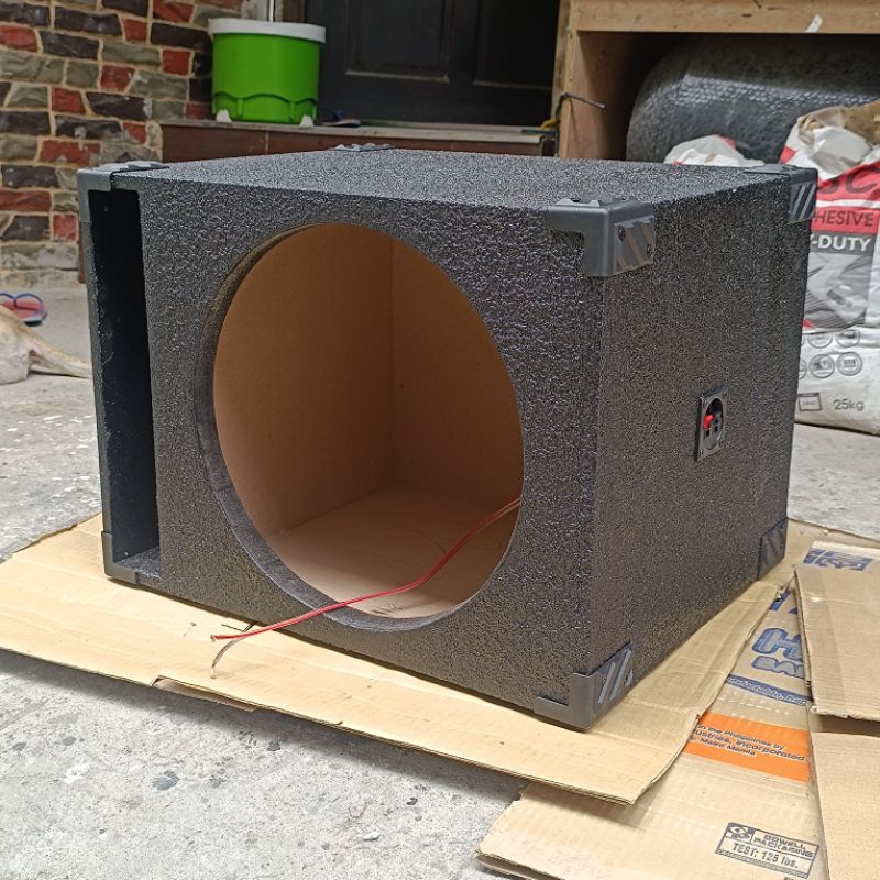 D15 Ported Subwoofer Box 15 inch MDF Lported 35hz tuning Black Textured ...