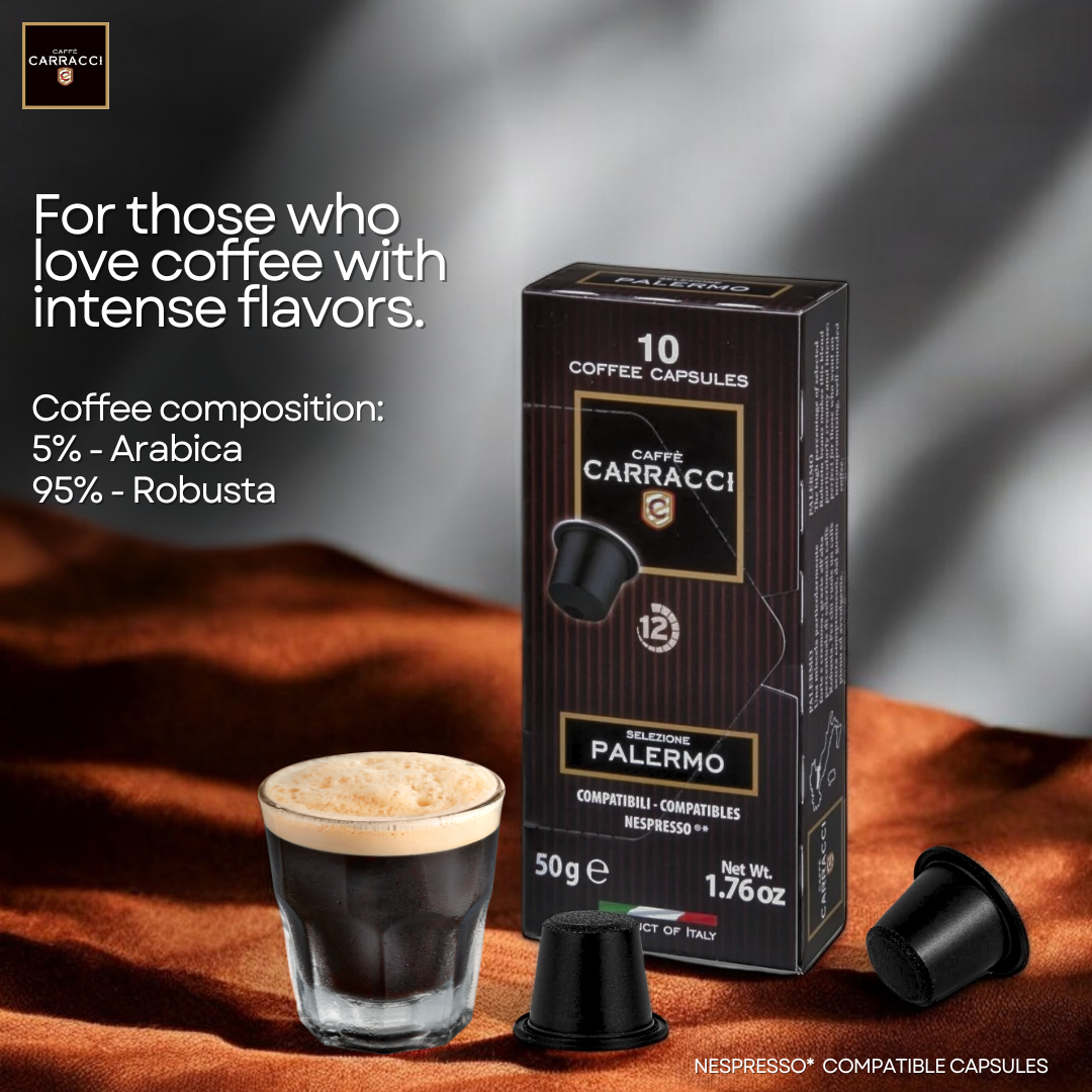 Carracci Palermo Nespresso Capsule - Coffee Pods to make Espresso ...