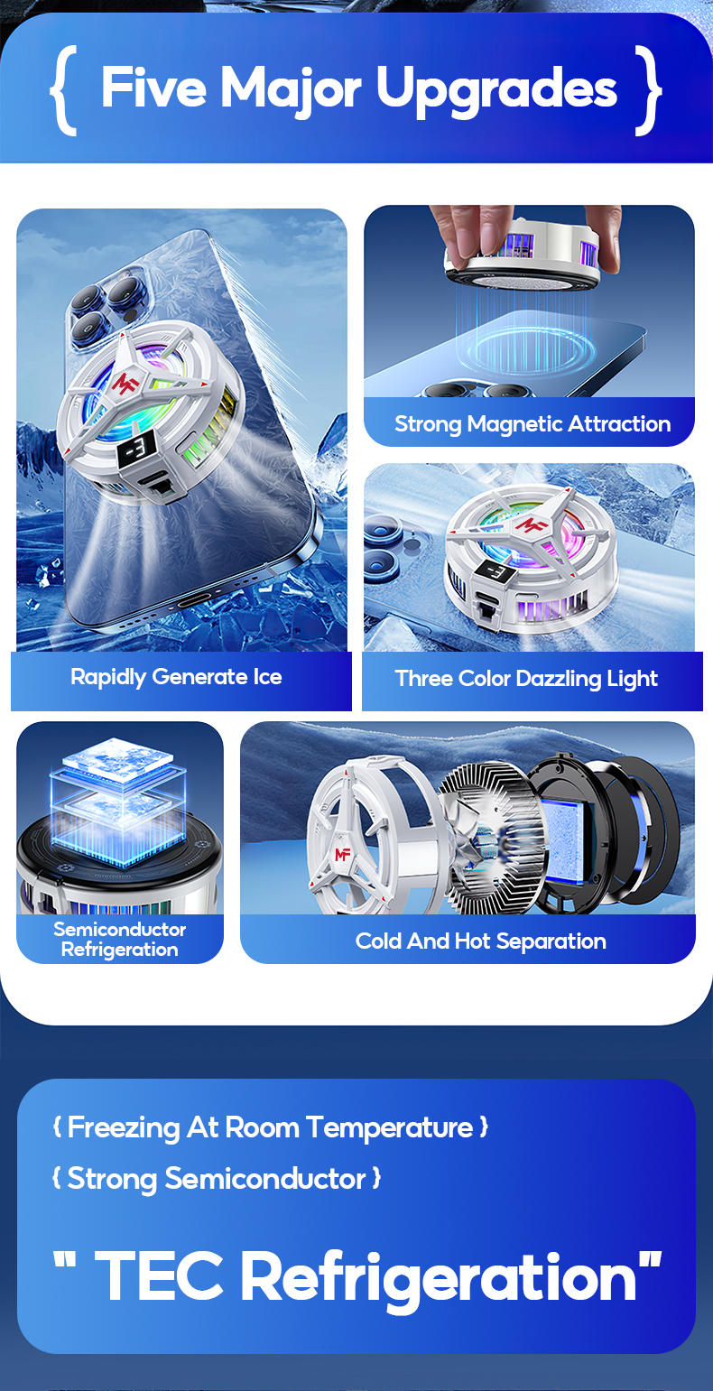 MODOFO Magnetic Mobile Radiator Ice Making Three-Speed RGB ...