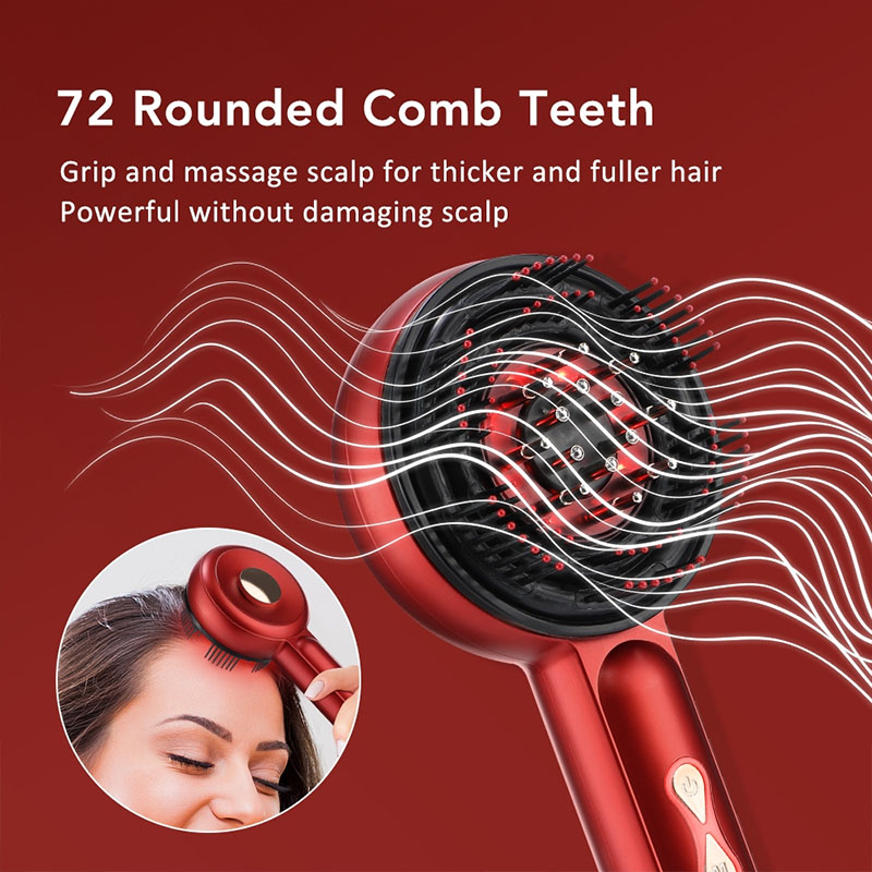 Scalp Massage Comb Red Light Electric Hair Growth Scalp Applicator Hair ...