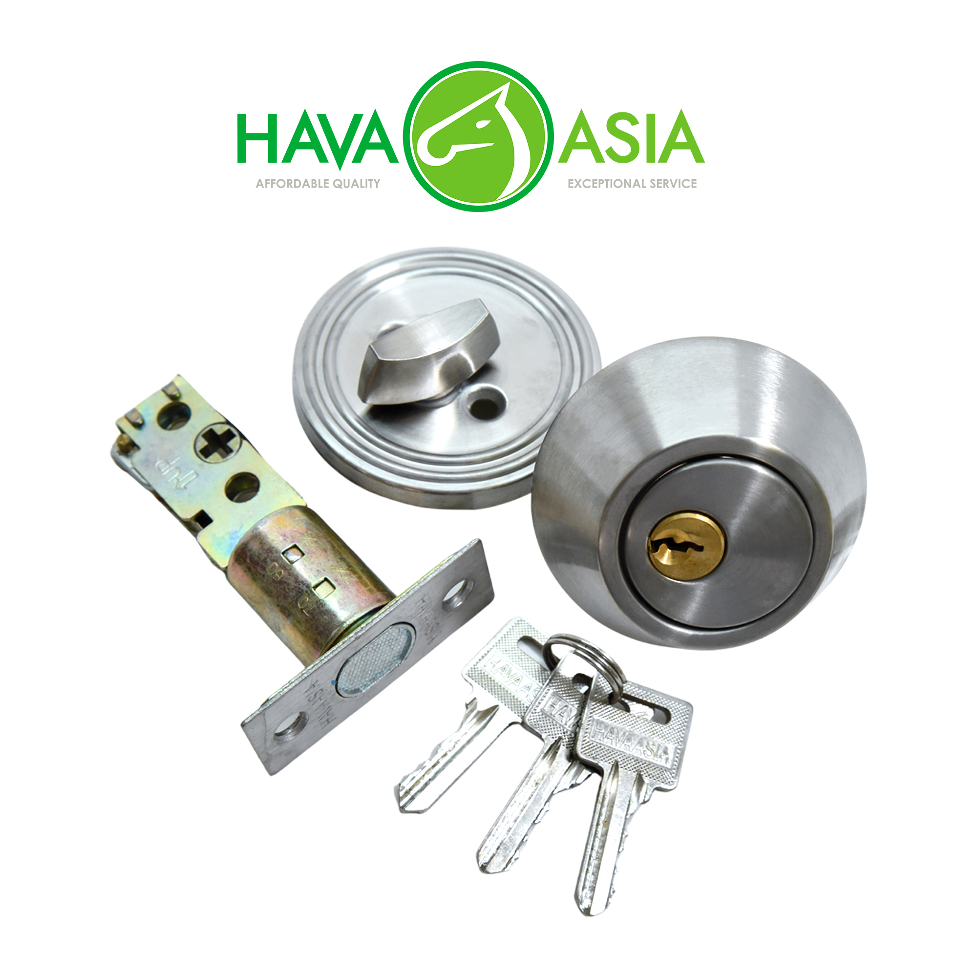 HavaAsia Heavy Duty Single Cylinder Deadbolt Entrance Door Security ...