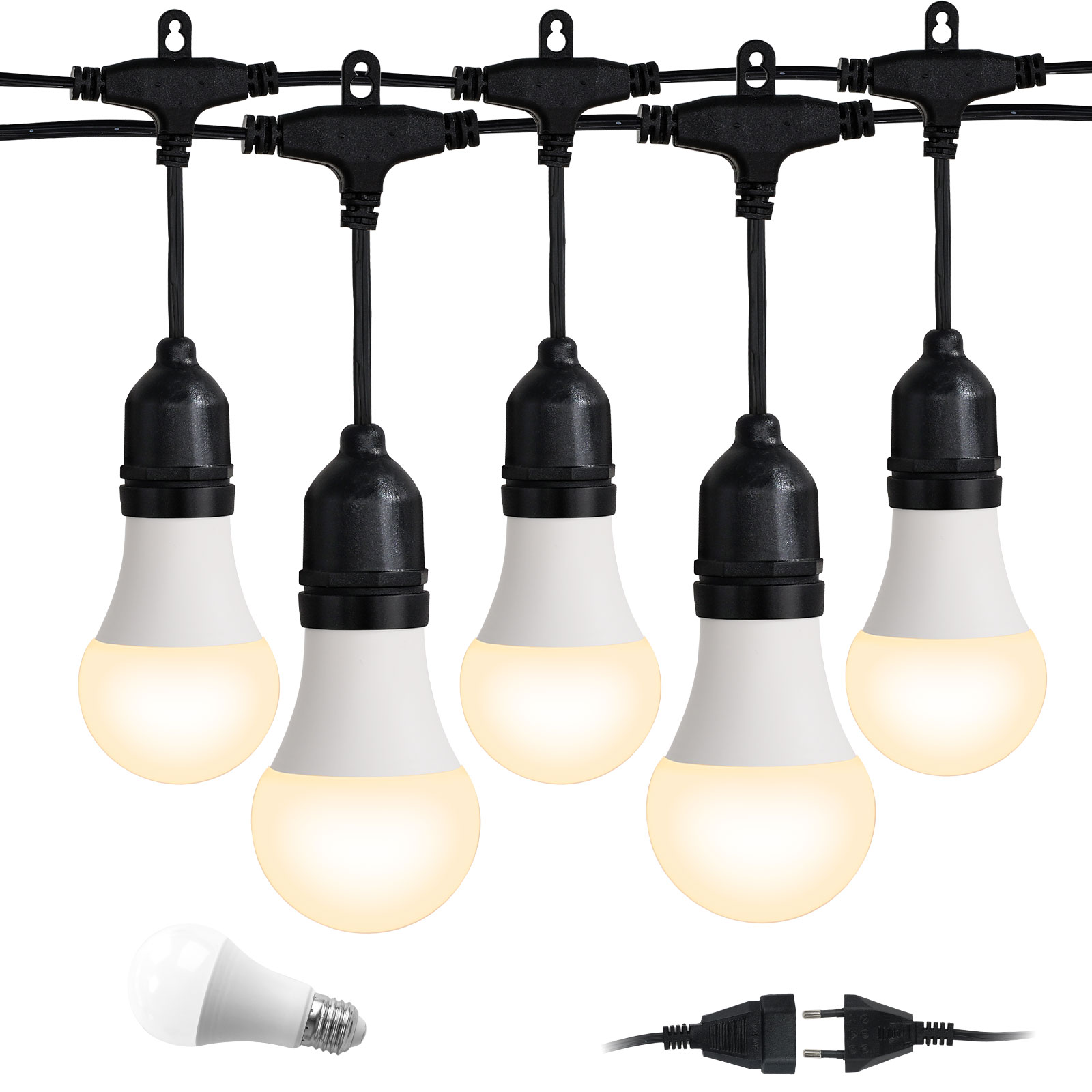Waterproof String Lights Outdoor Garden Patio Hanging Light for Coffee ...