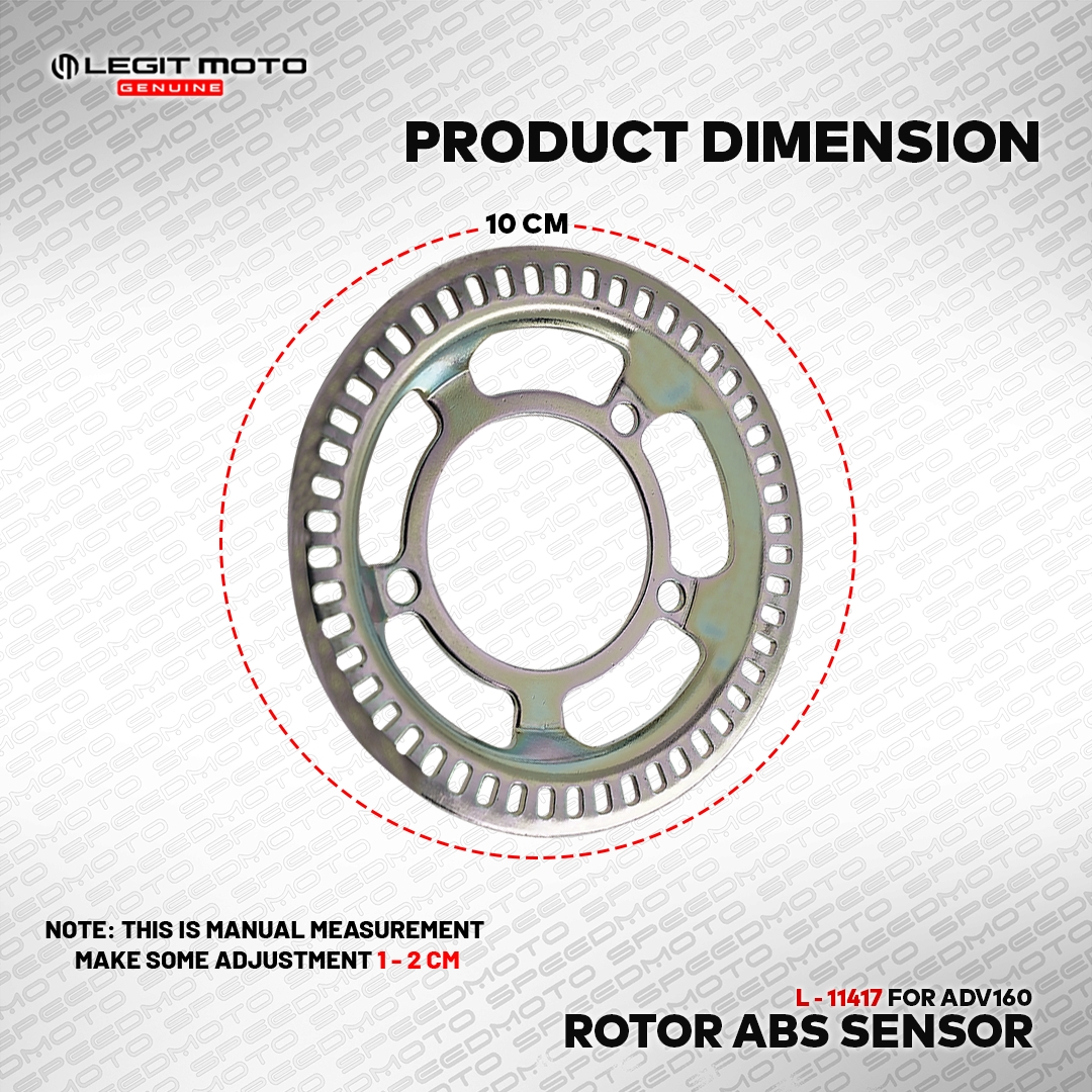 LEGITMOTO HONDA ADV 160 FRONT ROTOR ABS SENSOR DISC L-11417 FOR ADV 160 ...