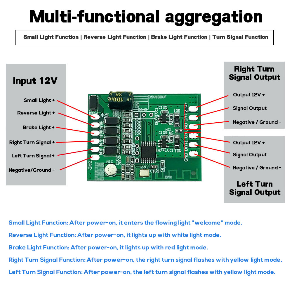 Dmx LED MODULE BELANG PCB CURRENT LED EYEBROW MODULE RIGHT LEFT LIGHT ...