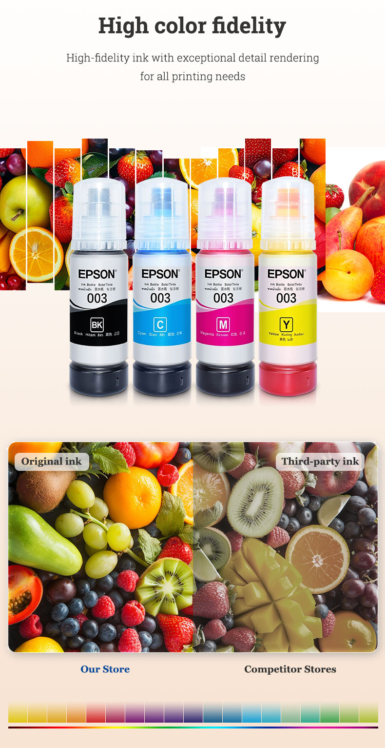 Original Epson 003Ink for L3210/L3110Printer Compatible with L5290 High ...