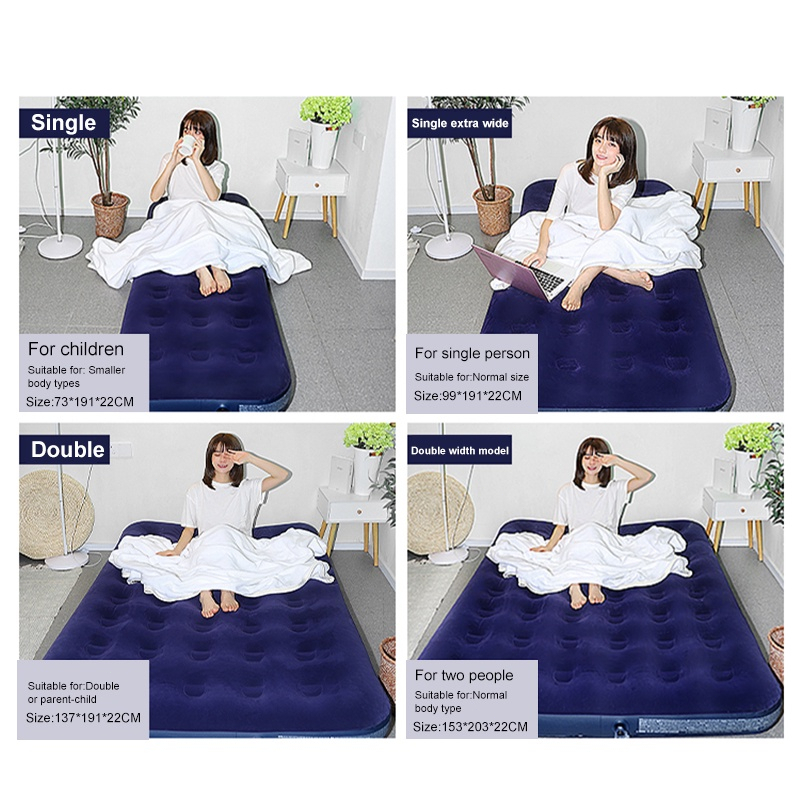 AIR BED Automatic Inflatable Bed for Home Outdoor Camping Double ...
