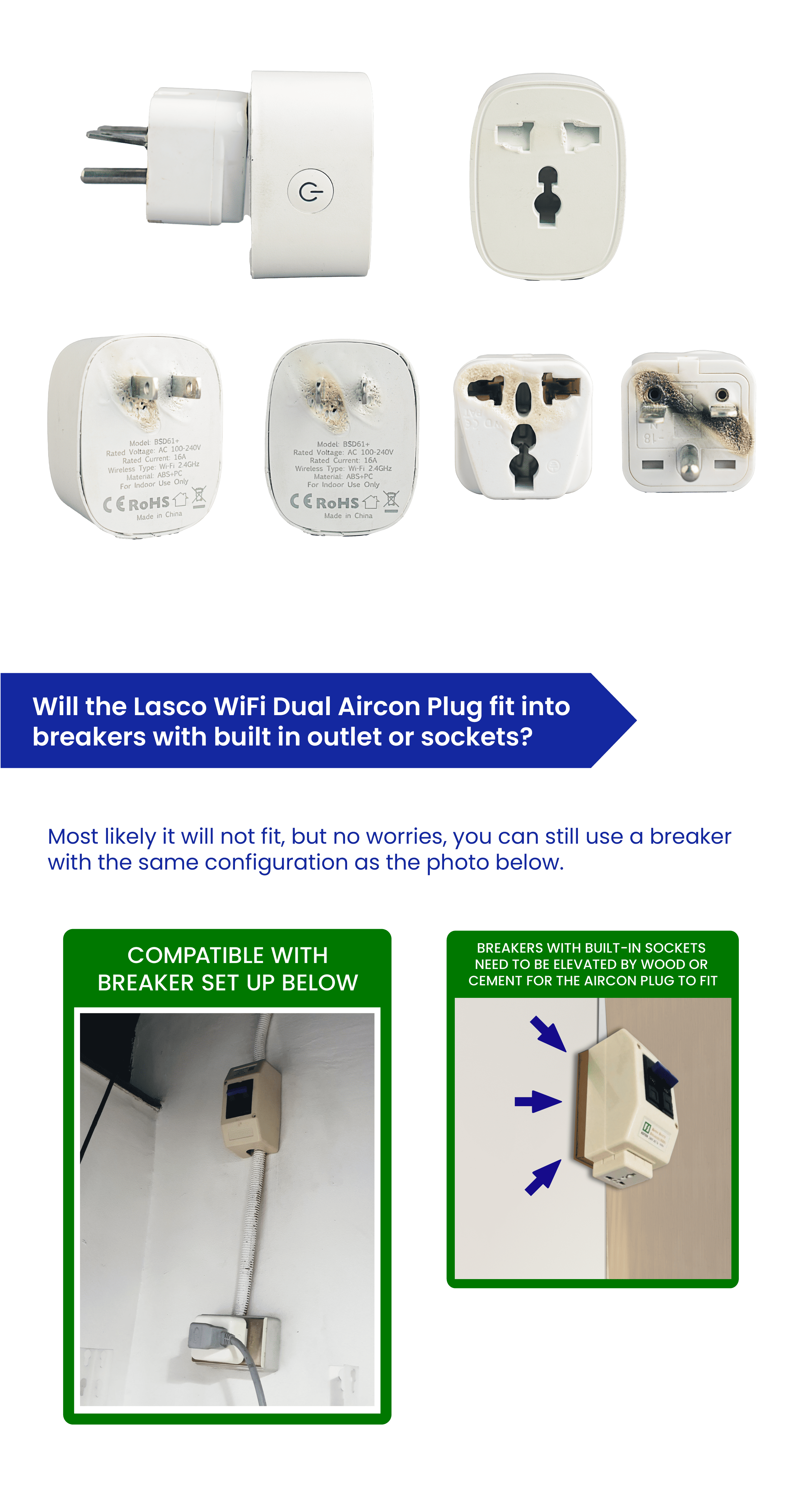 Lasco Wifi Power on Delay Dual Aircon and Fan Plug Smart Socket ...