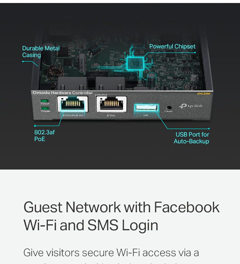 TP-Link | OC200 | Omada | Hardware Controller | Centralized Management ...
