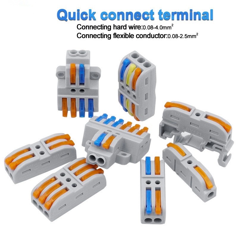COD 250V Quick Wire Terminal Connector 32A 2KW Universal Push-in Wiring ...