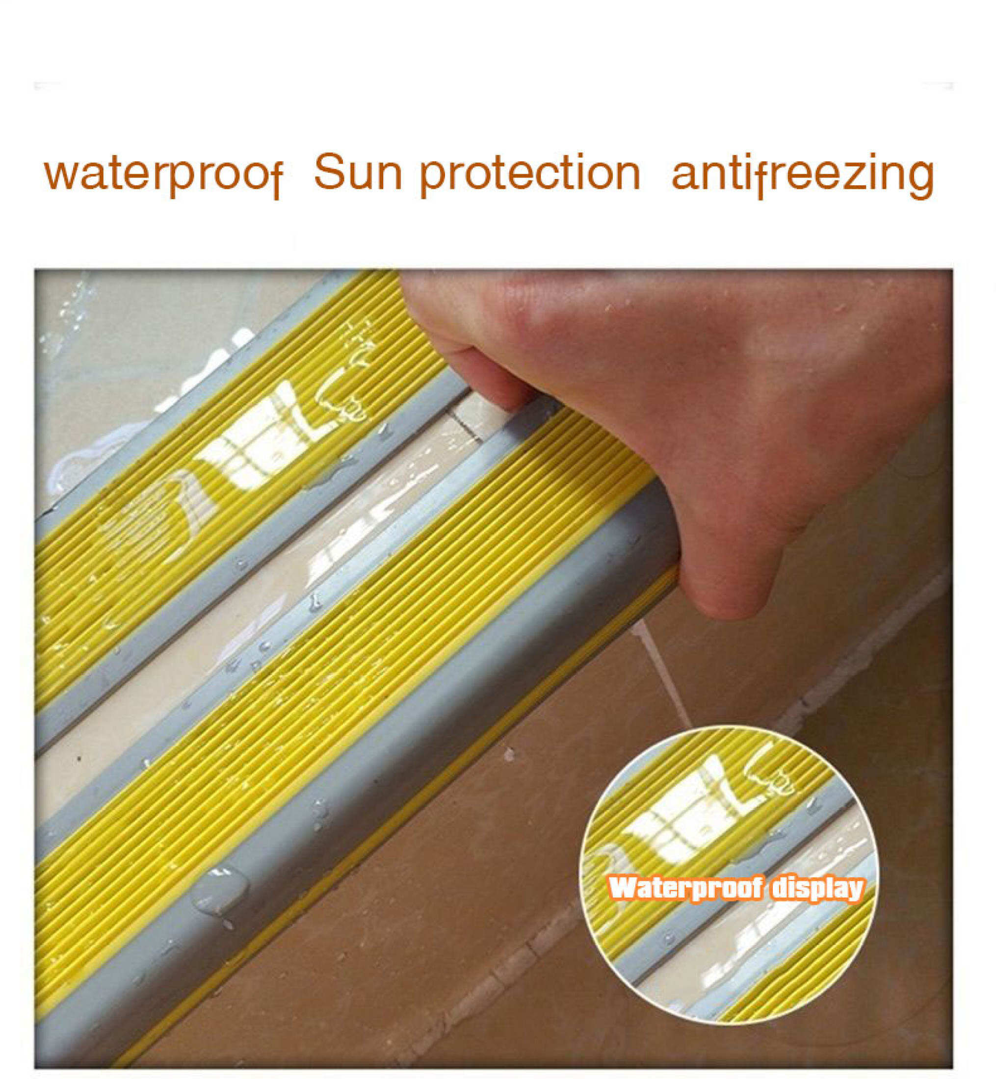 8/24FT L-type PVC Rubber Stair Nosing Stairs Steps Anti Slip Strip Self ...