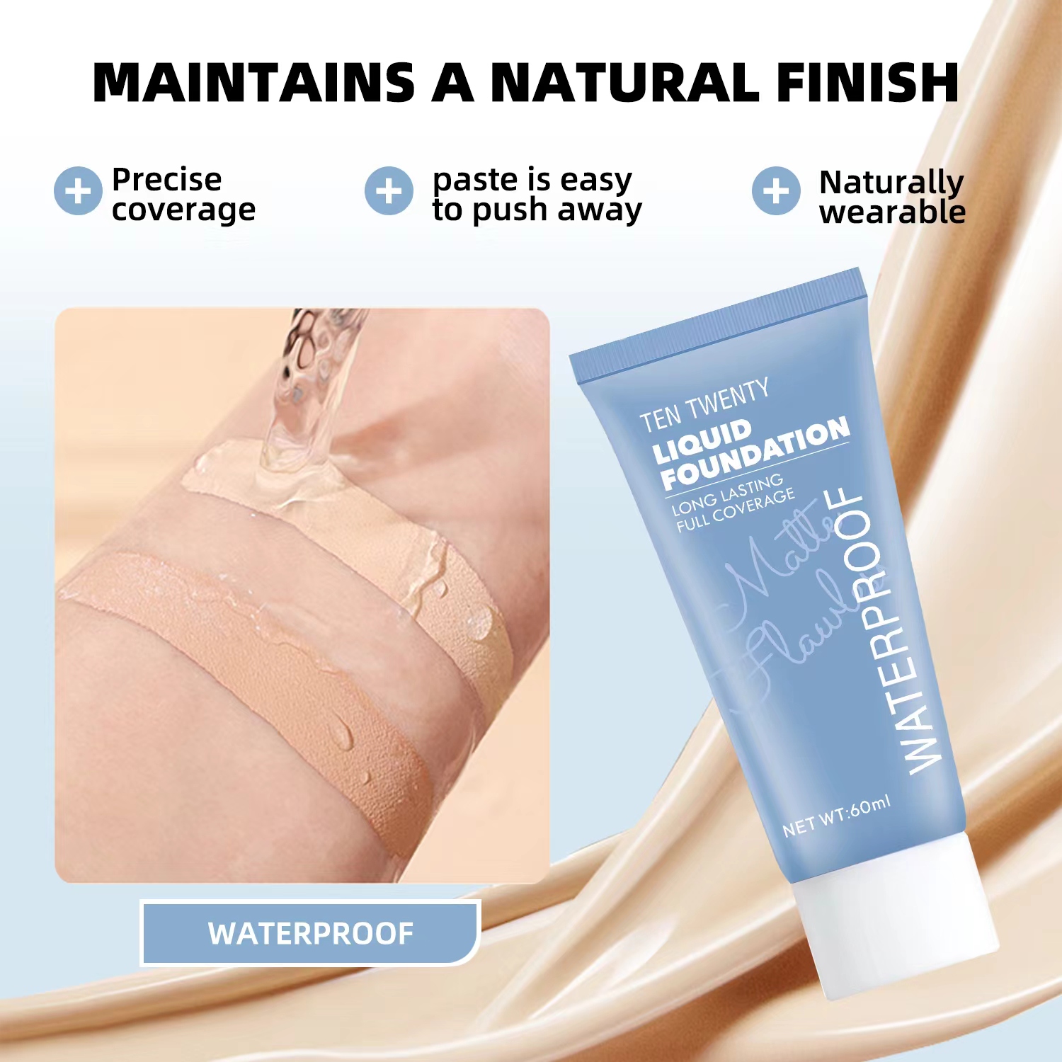 Matte Flawless Waterproof Liquid Foundation Full Coverage Concealer for ...