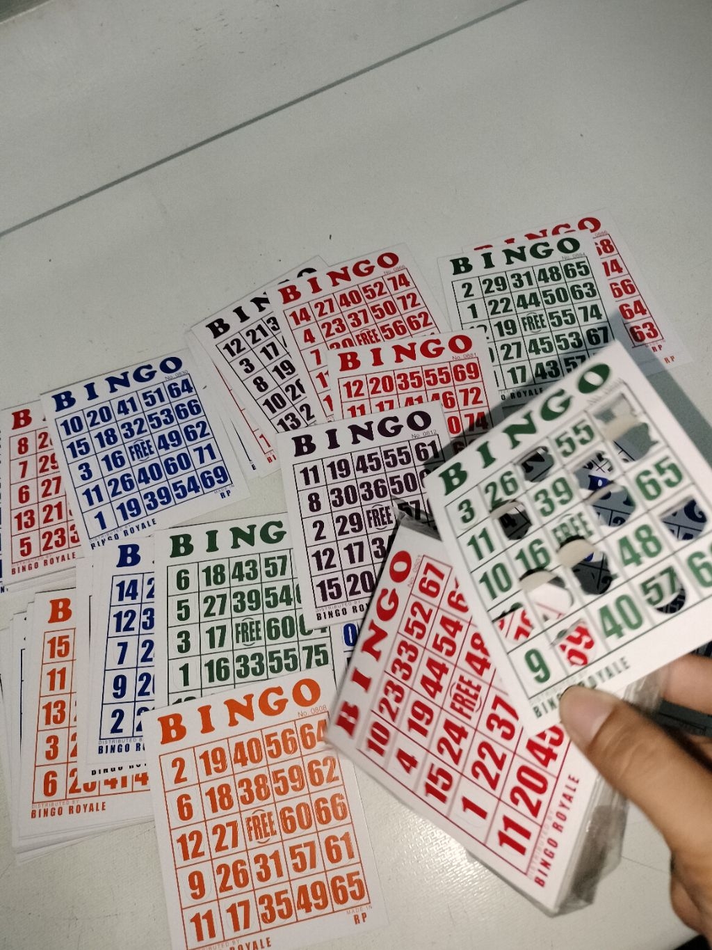 100pcs foldable small bingo card game card assorted color ( bingo ...