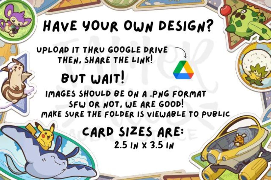 Custom Made Card Printing (With back print) | Pokemon Trading Cards ...