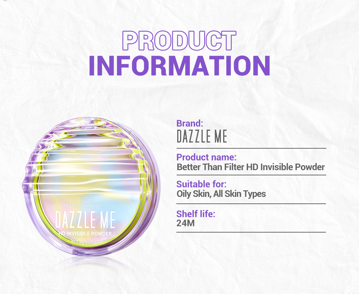 MOST LOVED! | DAZZLE ME Better Than Filter HD Invisible Powder | 24H ...