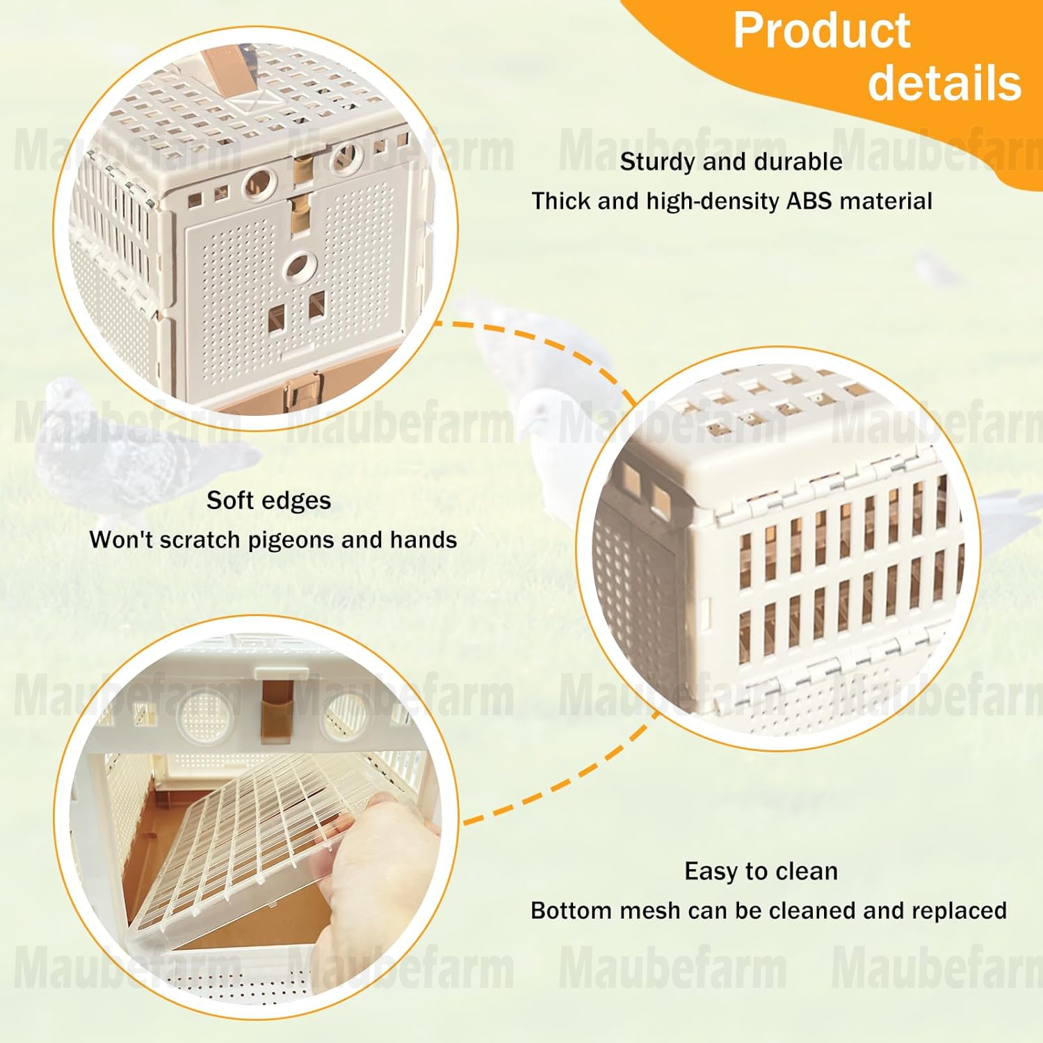 Foldable Pigeon Bird Cage Training Box Cage Plastic LARGE Pigeon ...