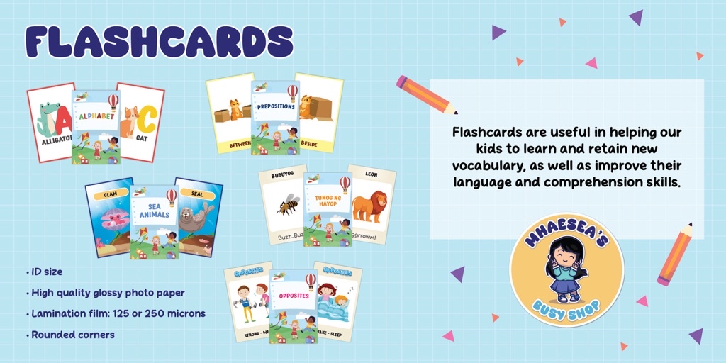 Laminated Educational Flashcards for Kids - Abakada | Shopee Philippines