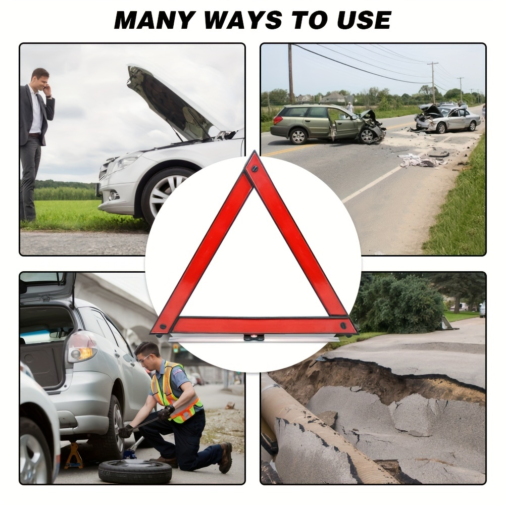 Car Vehicle Emergency Breakdown Warning Sign Triangle Reflective Road ...