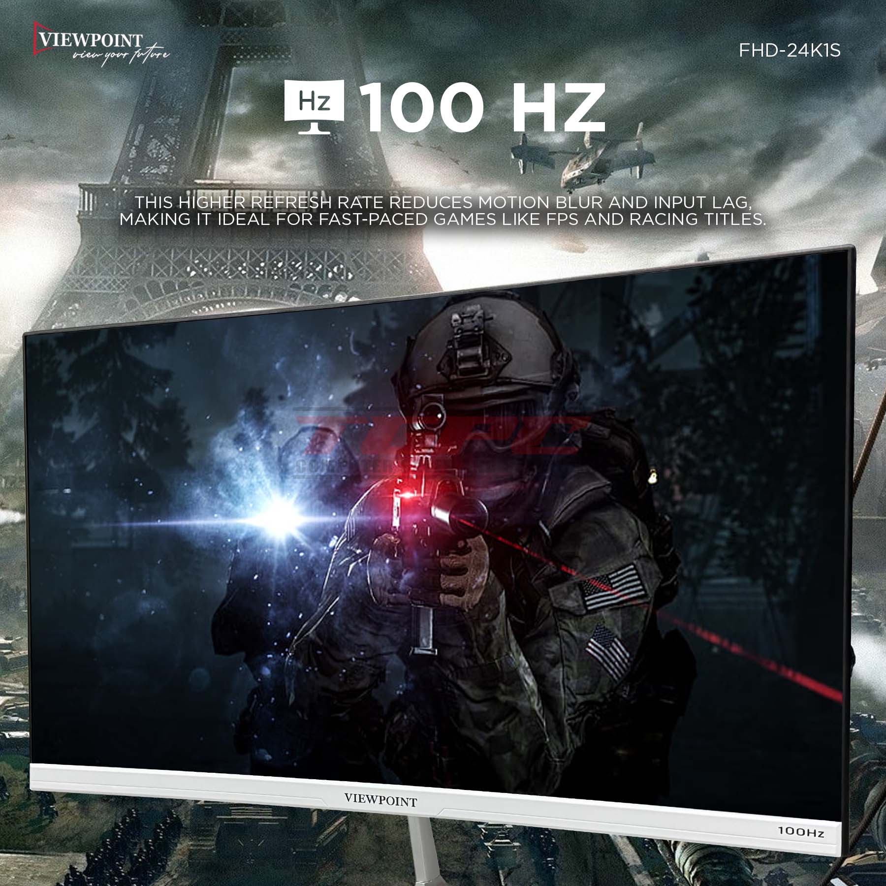 TGPC / Gaming Monitor / ViewPoint - FHD24K1S / 24 Inches / 100 HZ ...