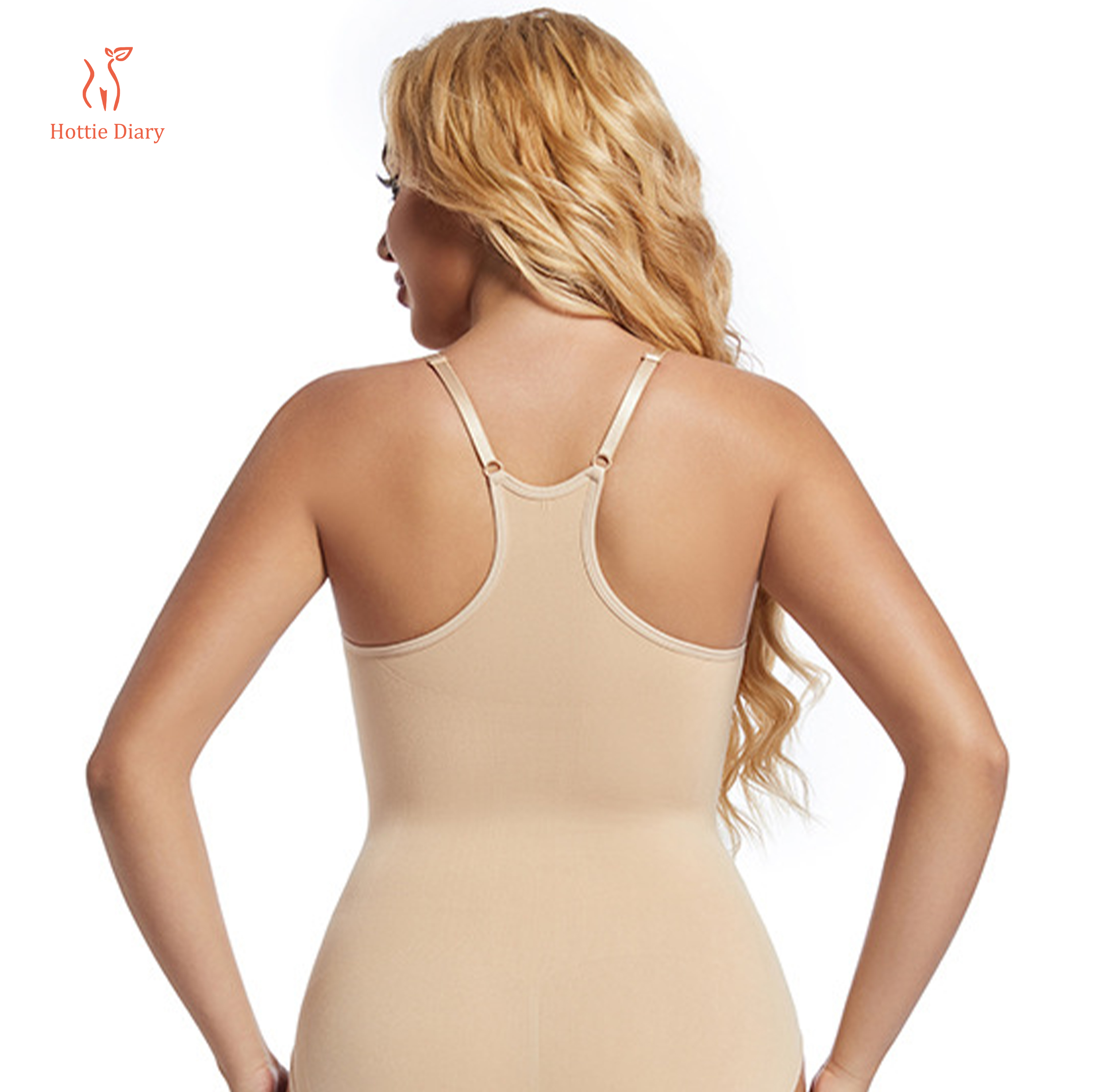 SHAPERX Bodysuit voor vrouwen buikcontrole shapewear racerback naadloze body shaper tanktop, roze, XX Small X Small